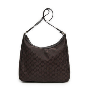 Gucci Medium Hobo in Dark Brown Monogrammed Nylon Canvas